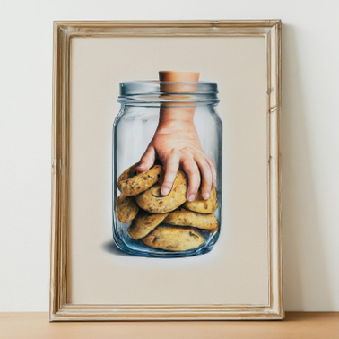 generative AI hand in the cookie jar